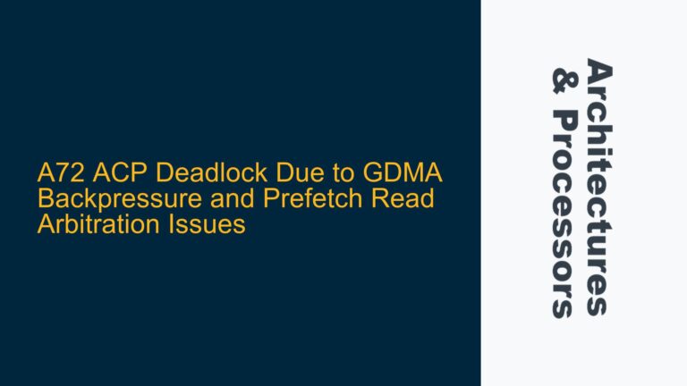 A72 ACP Deadlock Due to GDMA Backpressure and Prefetch Read Arbitration Issues