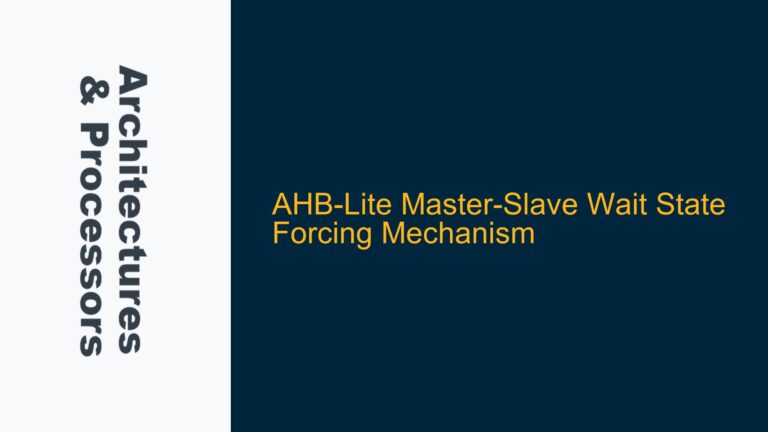 AHB-Lite Master-Slave Wait State Forcing Mechanism