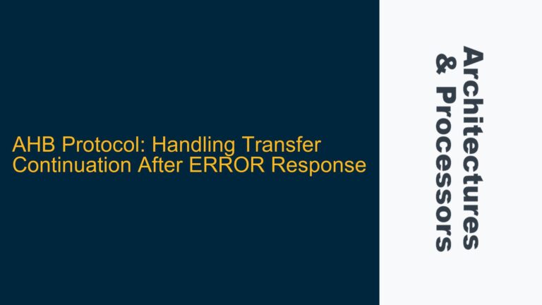 AHB Protocol: Handling Transfer Continuation After ERROR Response
