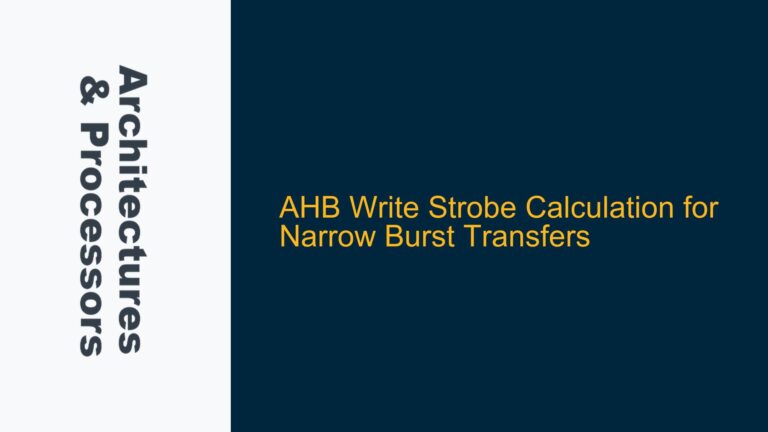 AHB Write Strobe Calculation for Narrow Burst Transfers