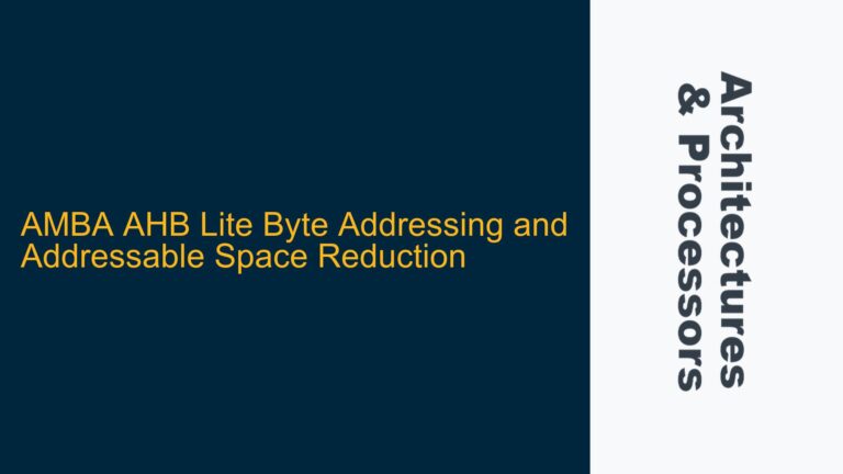 AMBA AHB Lite Byte Addressing and Addressable Space Reduction