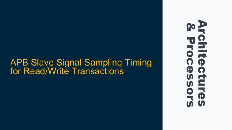 APB Slave Signal Sampling Timing for Read/Write Transactions