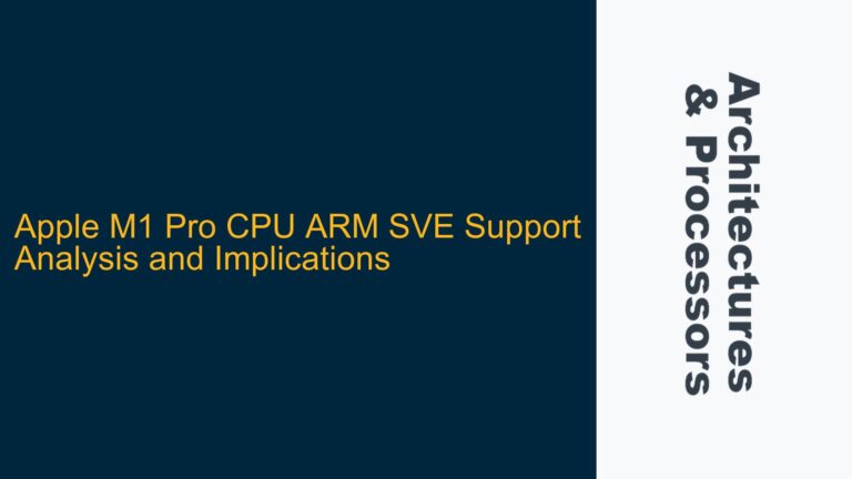 Apple M1 Pro CPU ARM SVE Support Analysis and Implications