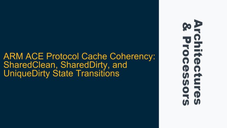 ARM ACE Protocol Cache Coherency: SharedClean, SharedDirty, and UniqueDirty State Transitions