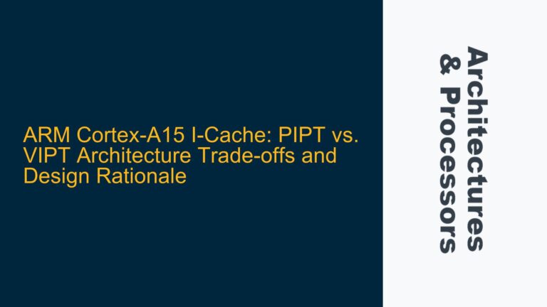ARM Cortex-A15 I-Cache: PIPT vs. VIPT Architecture Trade-offs and Design Rationale