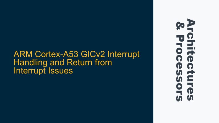 ARM Cortex-A53 GICv2 Interrupt Handling and Return from Interrupt Issues