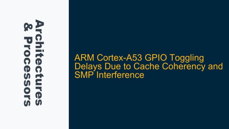 ARM Cortex-A53 GPIO Toggling Delays Due to Cache Coherency and SMP Interference