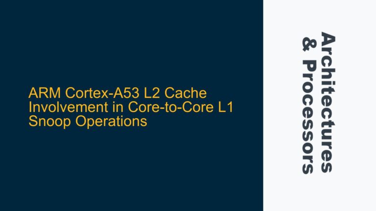 ARM Cortex-A53 L2 Cache Involvement in Core-to-Core L1 Snoop Operations