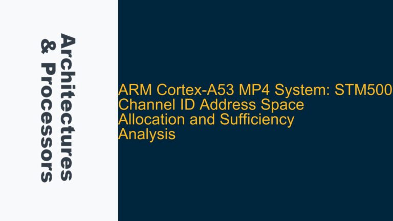 ARM Cortex-A53 MP4 System: STM500 Channel ID Address Space Allocation and Sufficiency Analysis