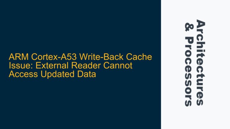 ARM Cortex-A53 Write-Back Cache Issue: External Reader Cannot Access Updated Data