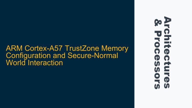 ARM Cortex-A57 TrustZone Memory Configuration and Secure-Normal World Interaction