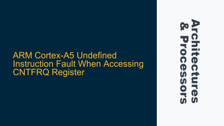ARM Cortex-A5 Undefined Instruction Fault When Accessing CNTFRQ Register