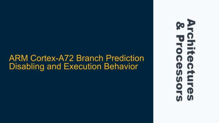 ARM Cortex-A72 Branch Prediction Disabling and Execution Behavior