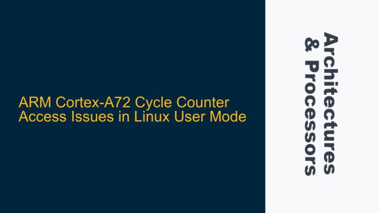 ARM Cortex-A72 Cycle Counter Access Issues in Linux User Mode