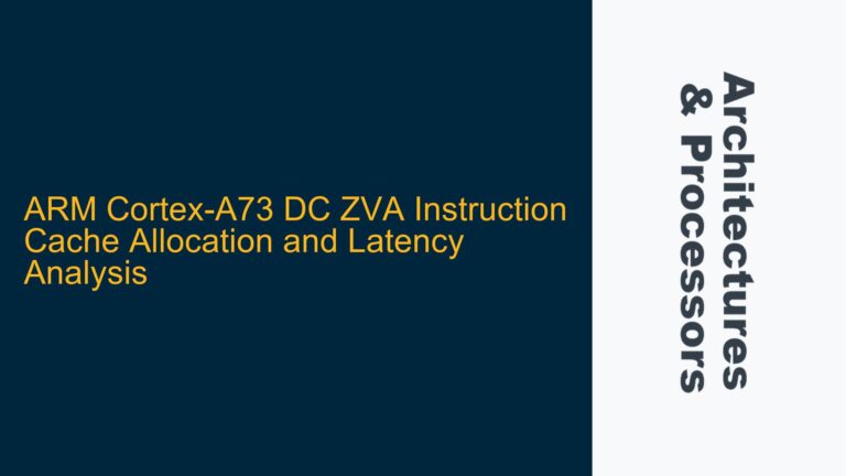ARM Cortex-A73 DC ZVA Instruction Cache Allocation and Latency Analysis