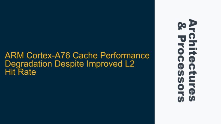 ARM Cortex-A76 Cache Performance Degradation Despite Improved L2 Hit Rate