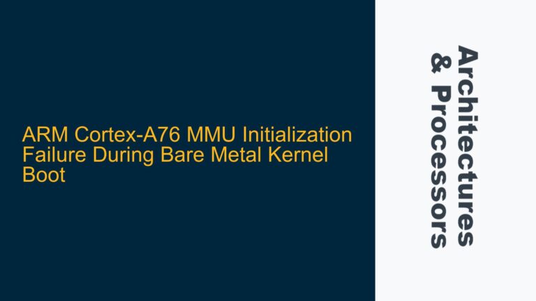 ARM Cortex-A76 MMU Initialization Failure During Bare Metal Kernel Boot