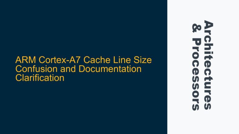 ARM Cortex-A7 Cache Line Size Confusion and Documentation Clarification