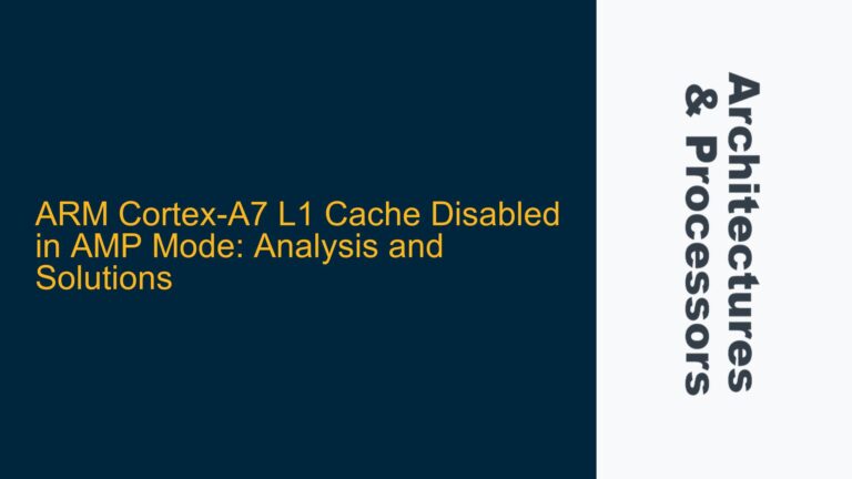 ARM Cortex-A7 L1 Cache Disabled in AMP Mode: Analysis and Solutions