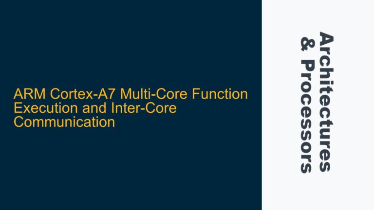 ARM Cortex-A7 Multi-Core Function Execution and Inter-Core Communication