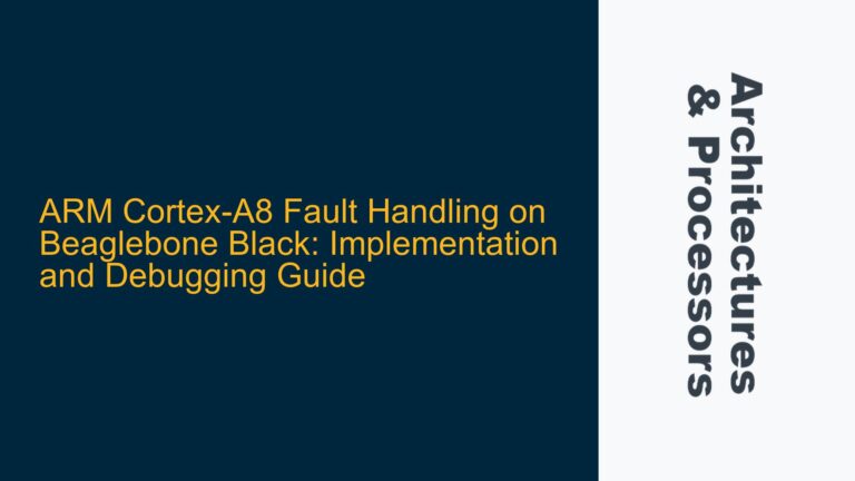ARM Cortex-A8 Fault Handling on Beaglebone Black: Implementation and Debugging Guide