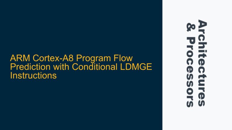 ARM Cortex-A8 Program Flow Prediction with Conditional LDMGE Instructions