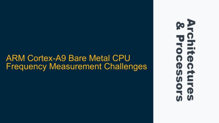 ARM Cortex-A9 Bare Metal CPU Frequency Measurement Challenges