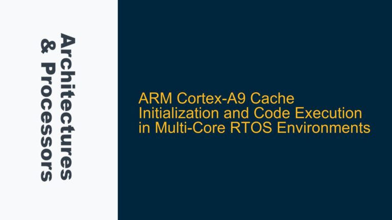 ARM Cortex-A9 Cache Initialization and Code Execution in Multi-Core RTOS Environments