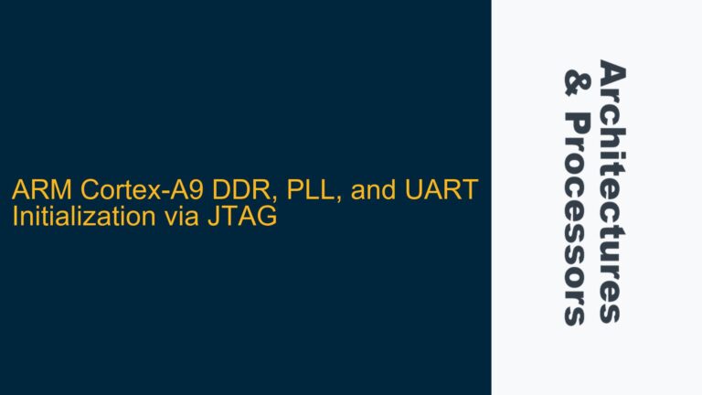 ARM Cortex-A9 DDR, PLL, and UART Initialization via JTAG