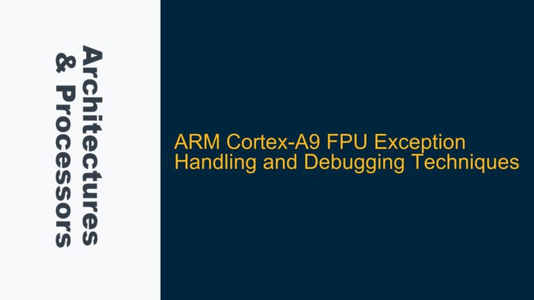 ARM Cortex-A9 FPU Exception Handling and Debugging Techniques
