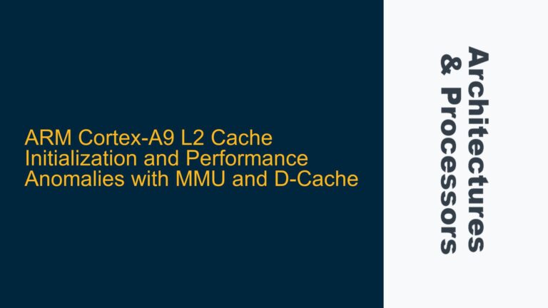 ARM Cortex-A9 L2 Cache Initialization and Performance Anomalies with MMU and D-Cache