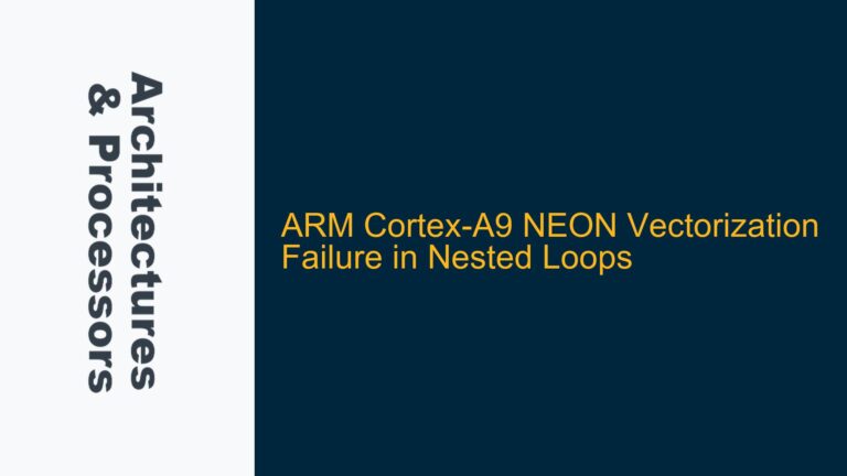 ARM Cortex-A9 NEON Vectorization Failure in Nested Loops