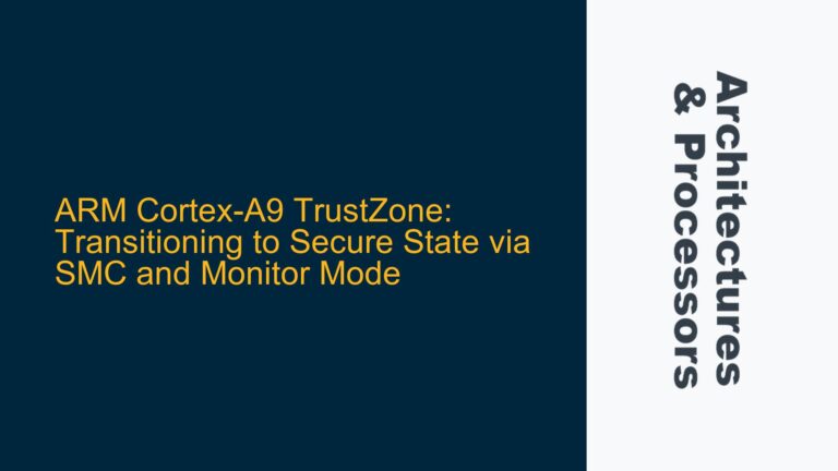 ARM Cortex-A9 TrustZone: Transitioning to Secure State via SMC and Monitor Mode