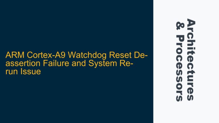 ARM Cortex-A9 Watchdog Reset De-assertion Failure and System Re-run Issue