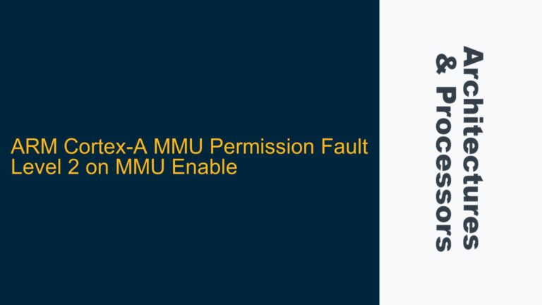 ARM Cortex-A MMU Permission Fault Level 2 on MMU Enable