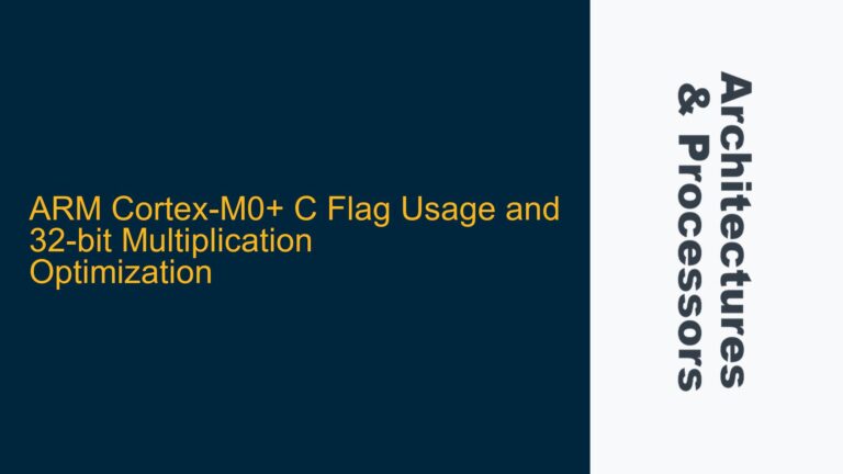 ARM Cortex-M0+ C Flag Usage and 32-bit Multiplication Optimization