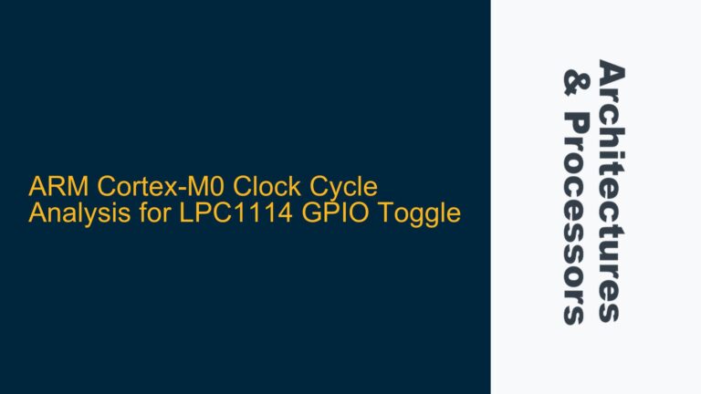 ARM Cortex-M0 Clock Cycle Analysis for LPC1114 GPIO Toggle