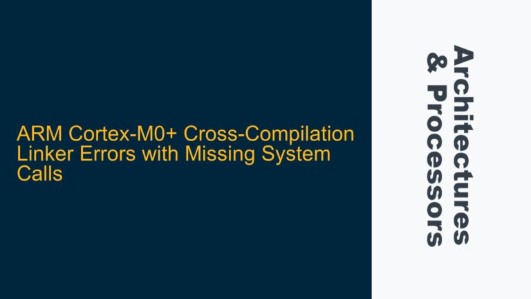 ARM Cortex-M0+ Cross-Compilation Linker Errors with Missing System Calls