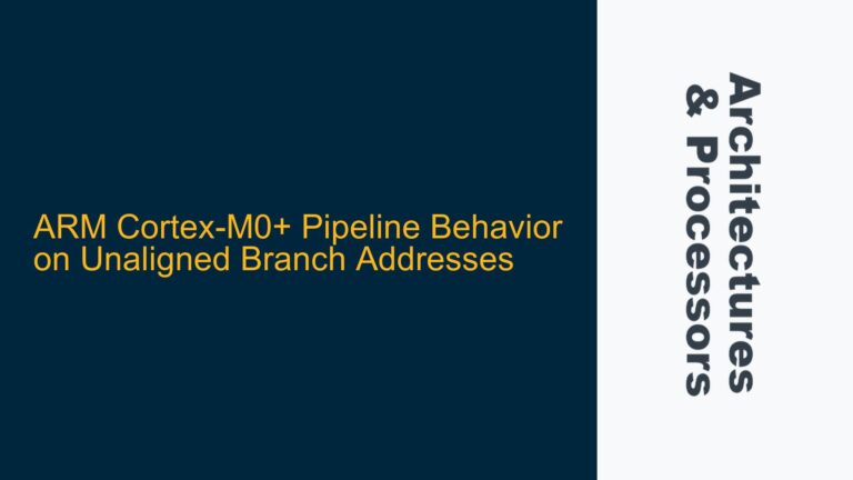 ARM Cortex-M0+ Pipeline Behavior on Unaligned Branch Addresses