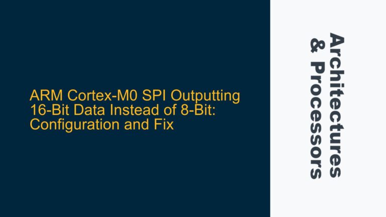 ARM Cortex-M0 SPI Outputting 16-Bit Data Instead of 8-Bit: Configuration and Fix