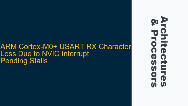 ARM Cortex-M0+ USART RX Character Loss Due to NVIC Interrupt Pending Stalls