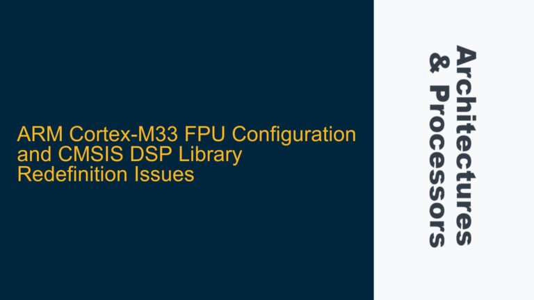 ARM Cortex-M33 FPU Configuration and CMSIS DSP Library Redefinition Issues
