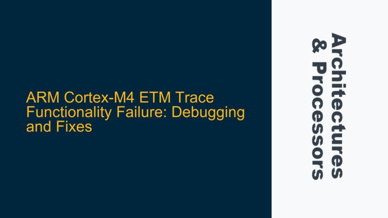 ARM Cortex-M4 ETM Trace Functionality Failure: Debugging and Fixes