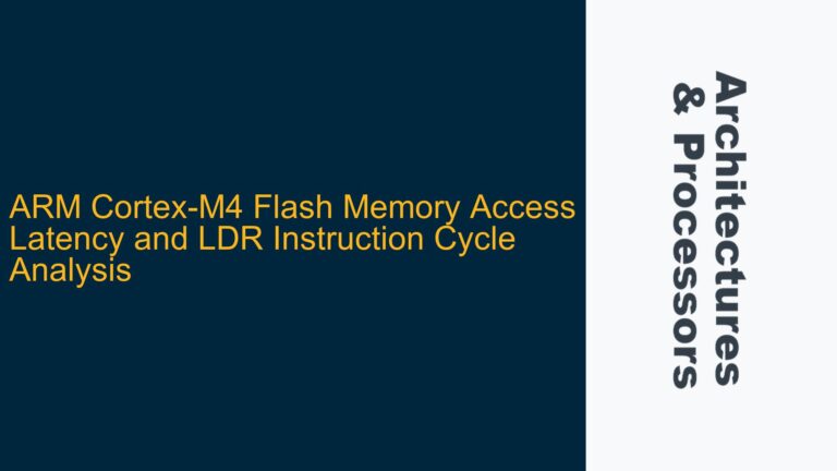 ARM Cortex-M4 Flash Memory Access Latency and LDR Instruction Cycle Analysis