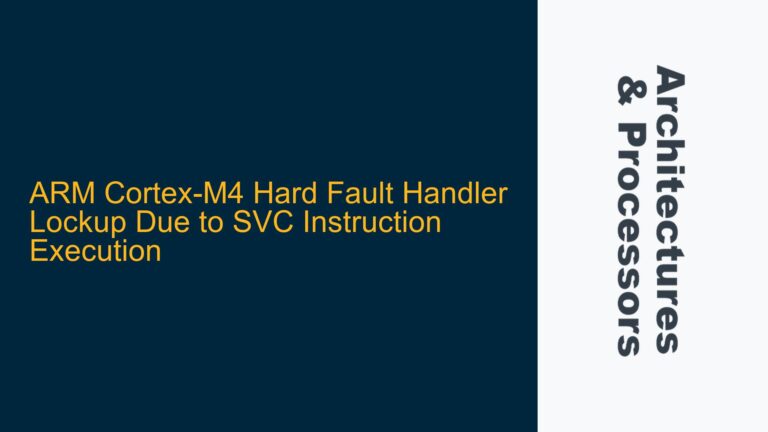ARM Cortex-M4 Hard Fault Handler Lockup Due to SVC Instruction Execution