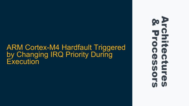 ARM Cortex-M4 Hardfault Triggered by Changing IRQ Priority During Execution