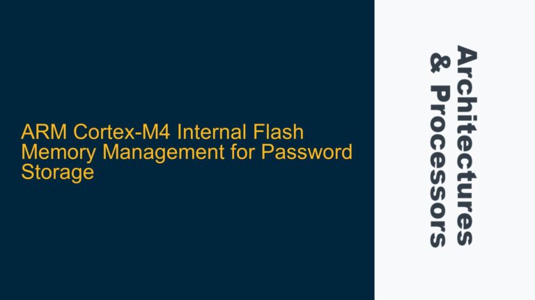 ARM Cortex-M4 Internal Flash Memory Management for Password Storage