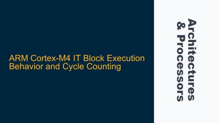ARM Cortex-M4 IT Block Execution Behavior and Cycle Counting