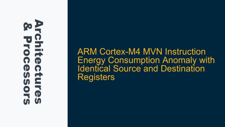 ARM Cortex-M4 MVN Instruction Energy Consumption Anomaly with Identical Source and Destination Registers