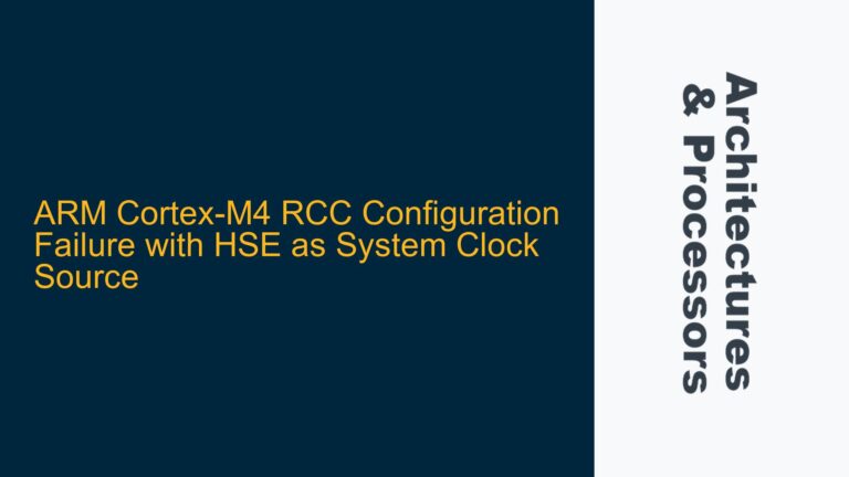 ARM Cortex-M4 RCC Configuration Failure with HSE as System Clock Source